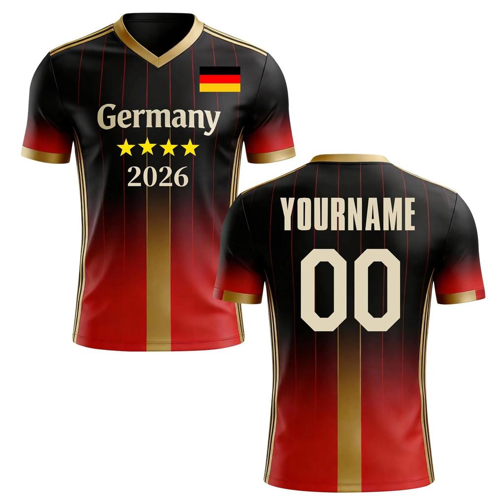 Custom Soccer Jersey 2026 Personalized Team Shirt Breathable Short Sleeve Athletic Uniform for Men and Youth