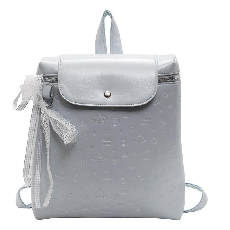 Niche design sweet embossed portable tote bag women's fashion large capacity college backpack