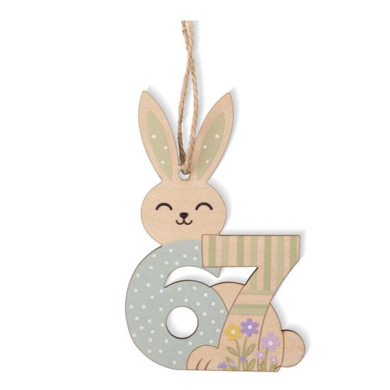 

67 Великодній кошик для кролика Бирка Дерев яна підвісна бирка Кролик Смішний Шість Сім Кролик Фермерський Великодній знак для Весняної вечірки C