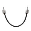 15cm/ 6in 30cm Guitar Effect Pedal Instrument Patch Cable 1/4" Silver Right-angle Plug Black PVC Jacket, 6-Pack