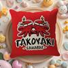 Cartoon Japanese Takoyaki Food Pillow Case Pattern Printed Pillowcase for Living Room Sofa Cushion Cover  Bedroom Decor