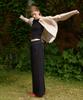 NEBELEVERYWEAR Satin Pintuck Banding Pants_Black