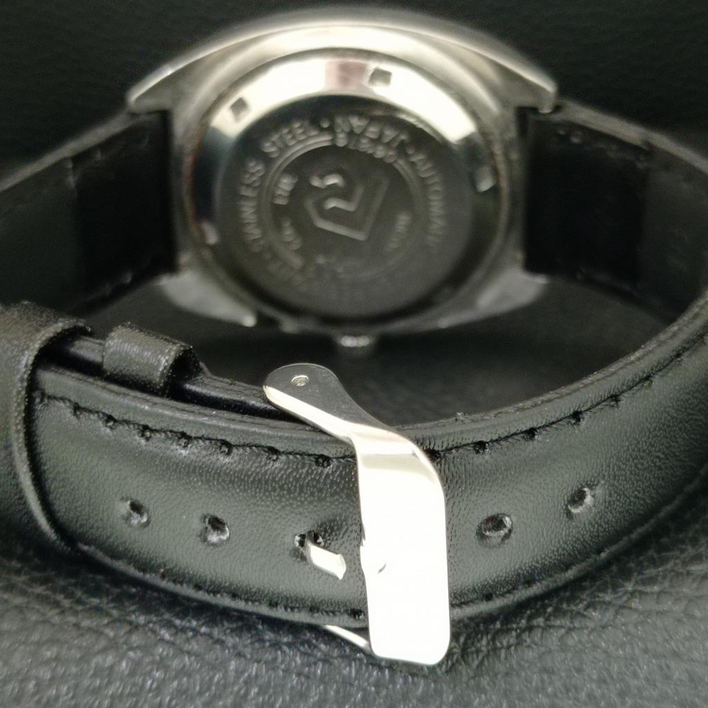 RICOH R31 AUTOMATIC VINTAGE JAPAN MENS BLACK COLOR DIAL WATCH a707659-1