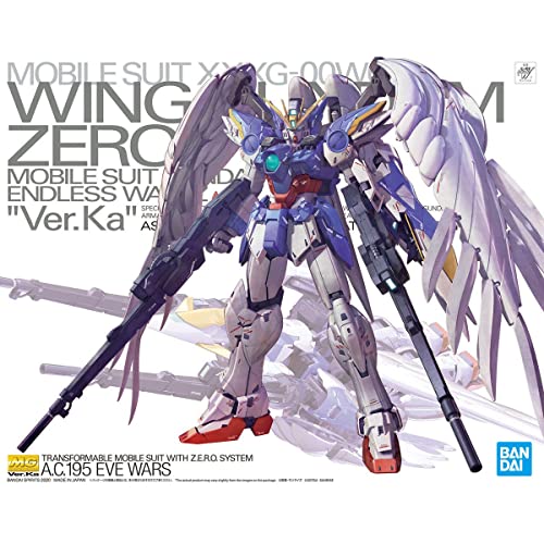 Bandai MG 1/100 Gundam Wing Wing Gundam Zero EW Ver.Ka Colored Plastic Model Kit