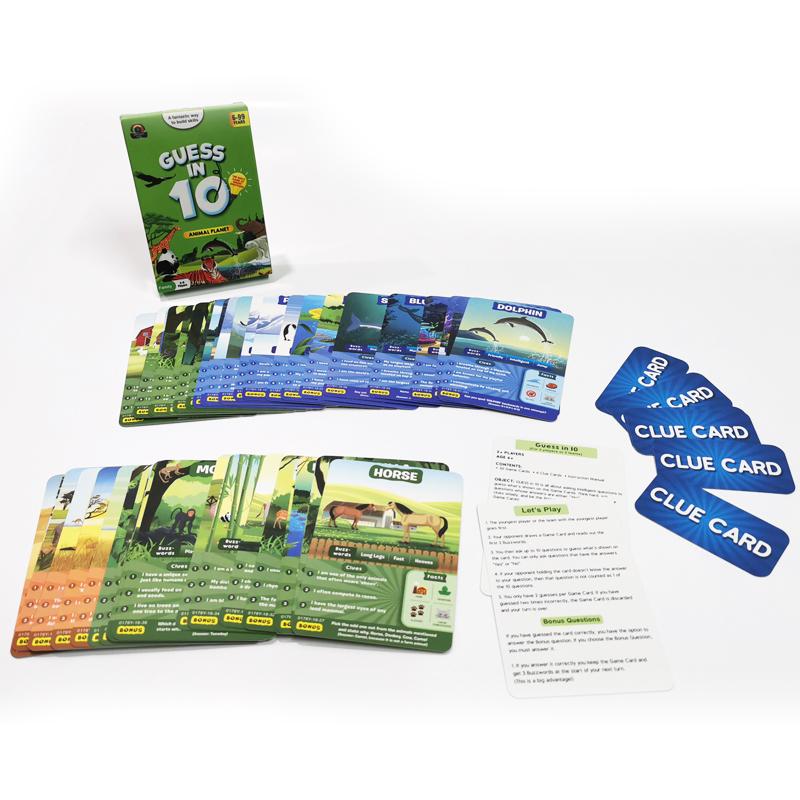 Educational Game : Animal Planet - Guess In 10 (Ages 6-99) Card Game of Smart Questions General Knowledge for Kids and Families