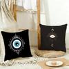Mystic Protective B-Evil Eye Art Print Cushion Cover Washable Linen Pillowcase Soft For Daily Sofa Bed Home Room Decor