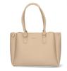 Mishmash MM358001 Women's Beige Tote Bag, 3 Pockets, A4 Size