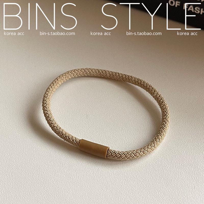 

Korean Style Brown Earth Tone Houndstooth Elastic Hair Tie абрикосовий