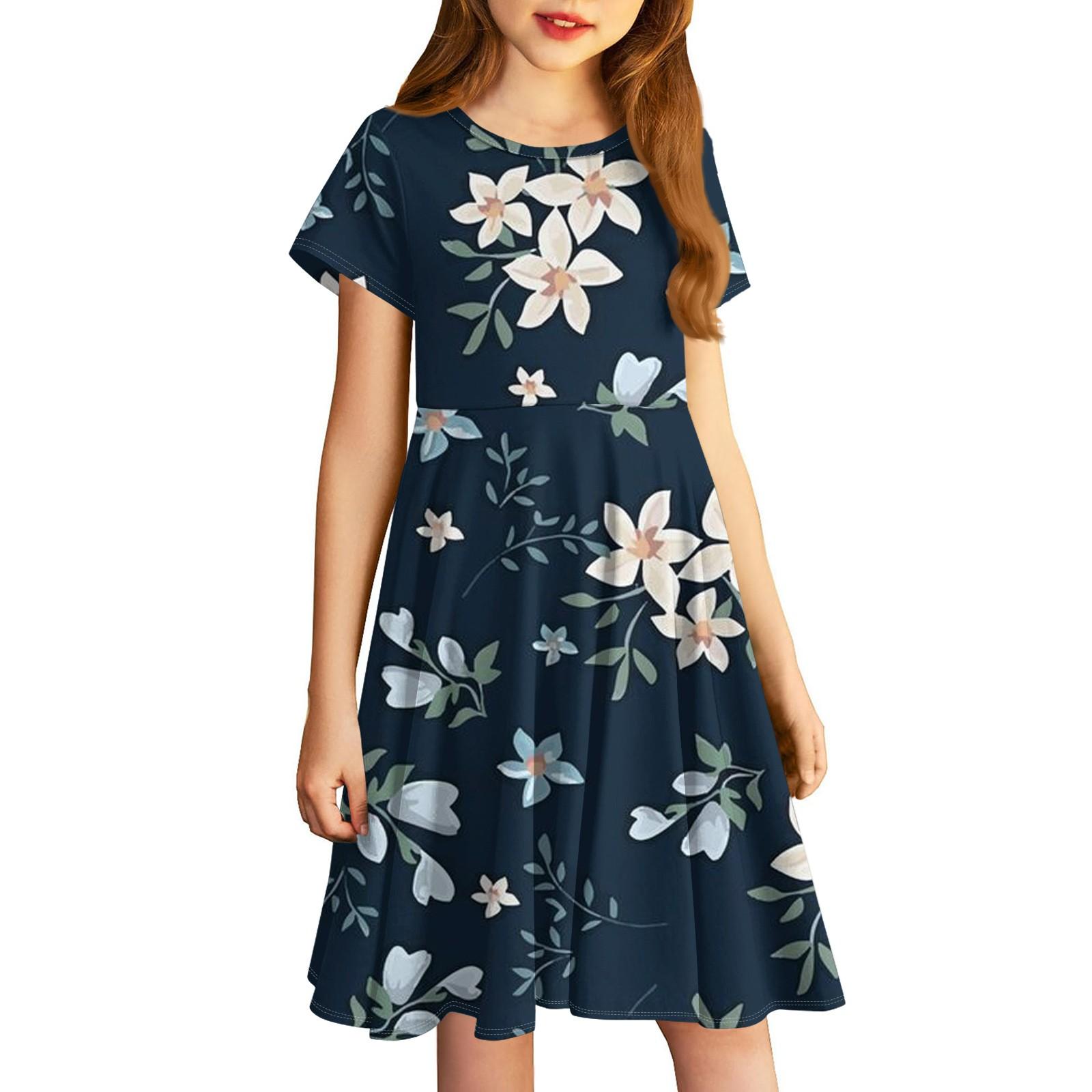 

Юбки для девочек Милые принтованные маленькие юбки Платья для детей 150 тёмно-синий