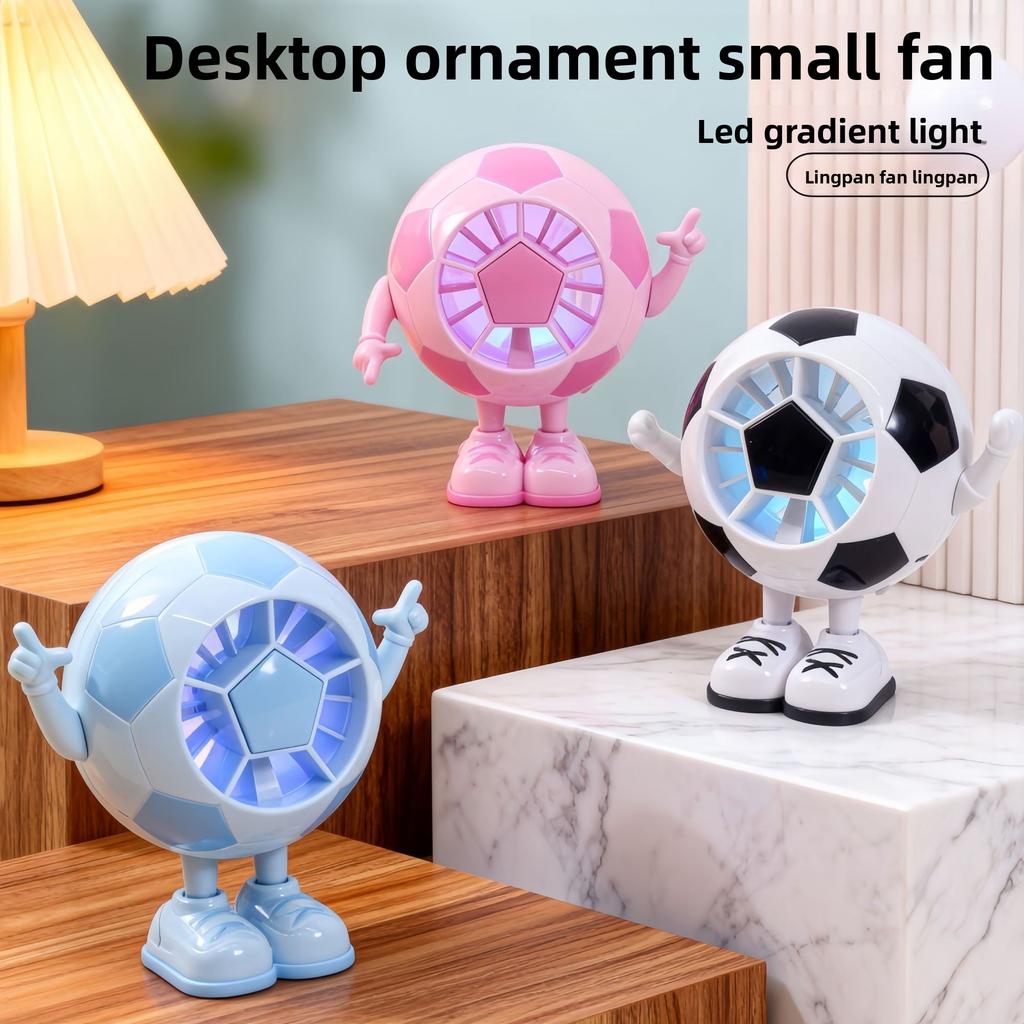 Cute Cartoon Desktop Small Fan with Adjustable Angle and Three-speed Settings for Cooling and Temperature Reduction. Charging Fan.
