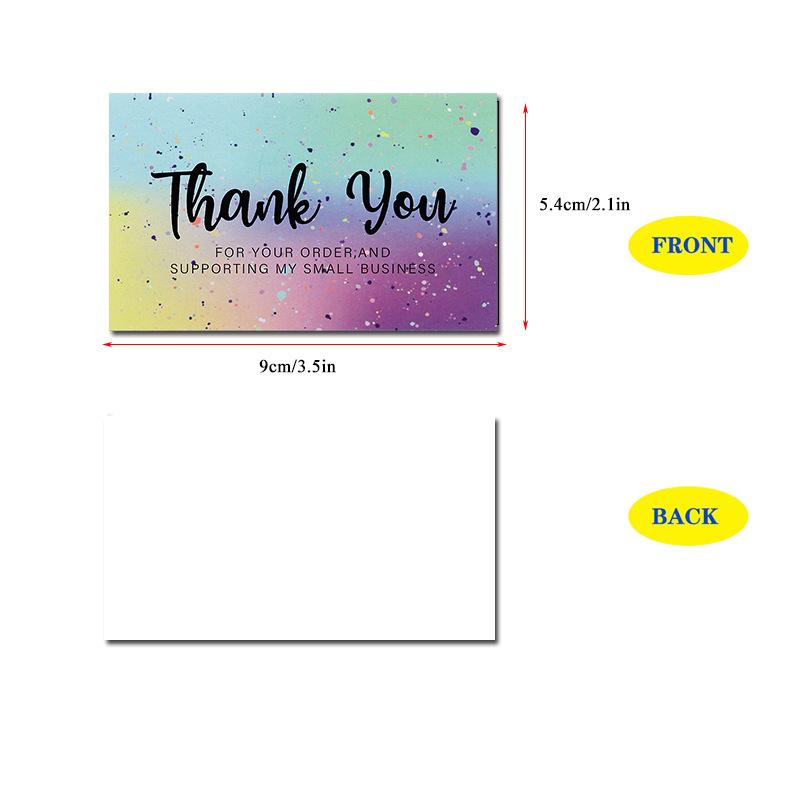 50/100pcs/pack Thank You Cards Gift Gift Holiday Greeting Cards Wedding Business Party Invitation