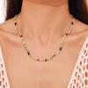 Bohemian Luxus Naturstein Perlen Choker Halskette für Damen