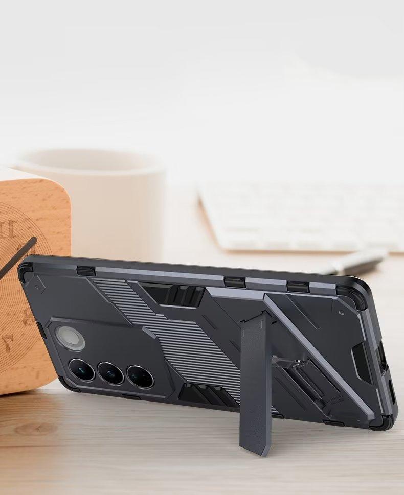 For Vivo T1 V25 V27 Pro Y21 Y21S Y21T Y33S Y33T V25e V27e Y35 Y22 Y22S Y16 Y77 IQOO11 Pro 4G 5G Case Shockproof Hard Armor Stand Phone Case Back Cover