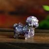 Resin Animal Ornament With Water Crystal Fill For Office Desk And Wealth Enhancement