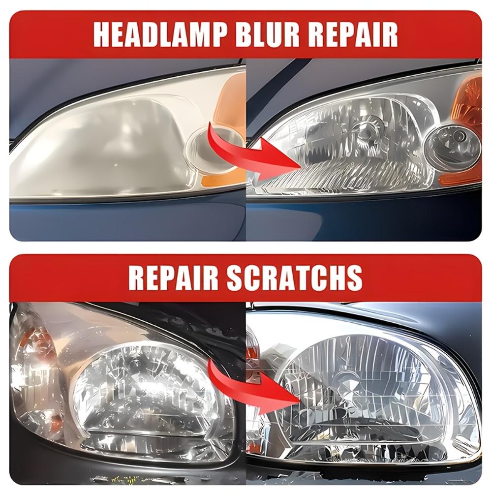 Car Headlight Repair Cream - Enhances Shine and Repairs Scratches, Prevents Yellowing, Suitable for All Types of Lights, Includi