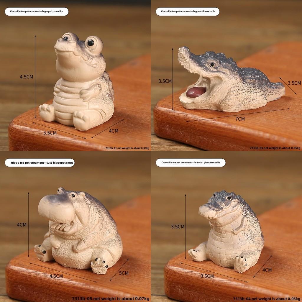 Mini Alligator Resin Tea Pet Figurine Gift For Tea Table And Decor Office