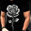 Men's Fashion 3D Printed Men's T-Shirt Round Neck Short Sleeve Trendy Street Wear