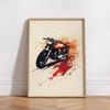 Vintage Cafe Racer Poster – Grunge Motorcycle Wall Arts Rustic Garage Decor Bold Bike Print Retro Biker Gift Industrial Vibes
