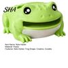 Adhesive Note Dispenser with Pen Holder Cute Frog Dispenser, Creative Cartoon Animal Stationery Organizer, 3D Durable Plastic Memo Clip Print