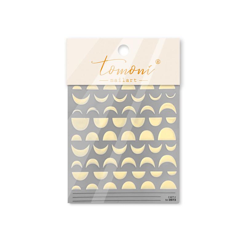 Позолоченный полукруг для ногтей наклейка своими руками креативное украшение to3973-SLIVER — фото 6