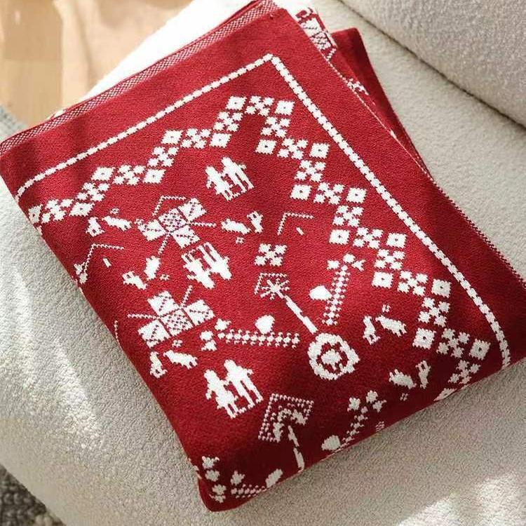 Sofateppe Julevindteppe Kontorlurteppe Sjal Klimaanleggteppe B&B Dekorativ seng Ta et sengeshåndkle.