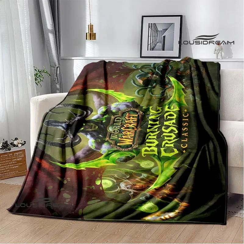 Game World of Warcraft Printed Blanket Kids Warm Flannel Soft and Comfortable Blankets Home travel blanket birthday gift
