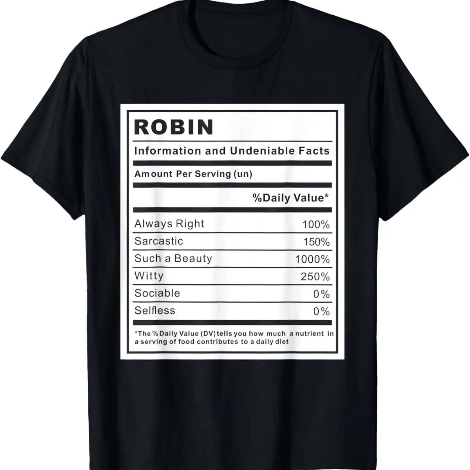 Mens Robin Information and Undeniable Facts T-Shirt XXXXXL чёрный