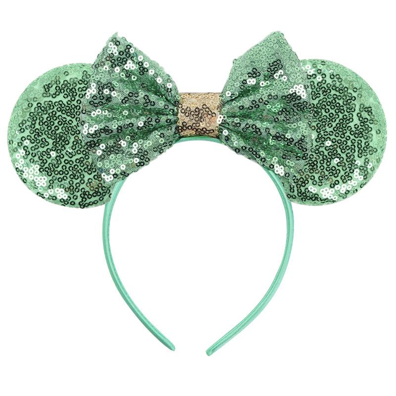 Newest Mouse Ears Headband Kid Adult Festival Party Sequins HairBow Hairband Women Girl Hair Accessories Gift