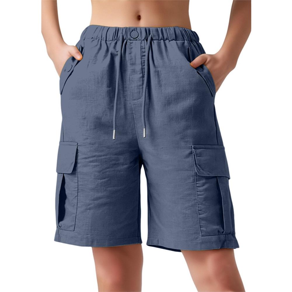 Women s High-Waisted Loose-Fitting Casual Shorts (Workwear Style) M