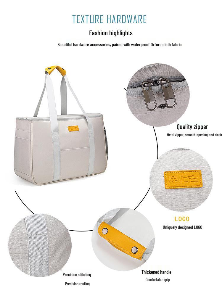 Breathable Foldable Cat Handbag – Portable Oxford Cloth Pet Carrier