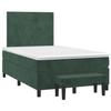 3137716 vidaXL Lit à sommier tapissier et matelas Vert foncé 120x200cm Velours