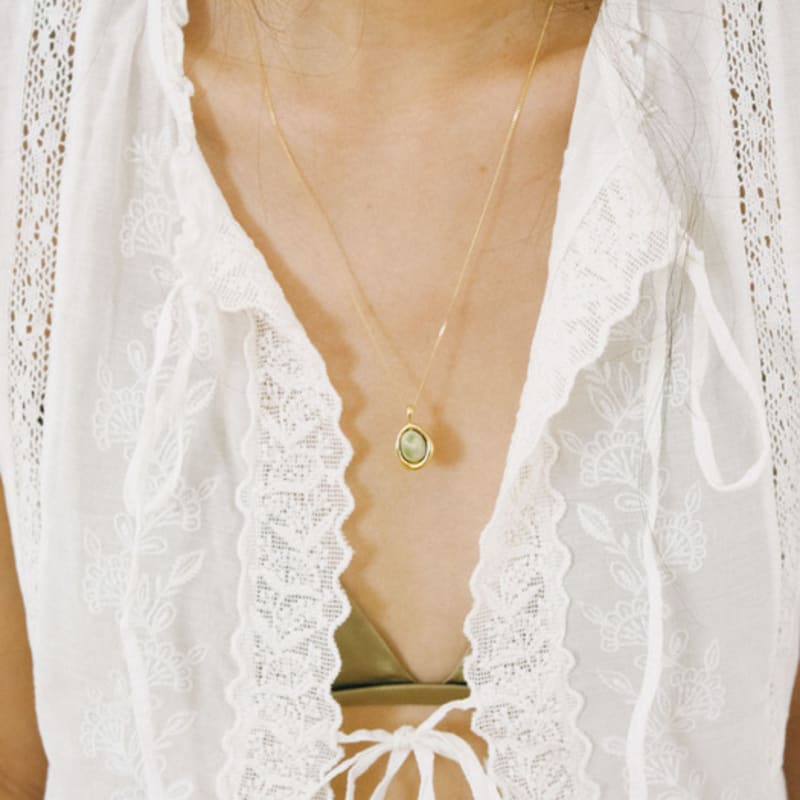 DOL silver 925 Blooming bud necklace [DOL Spring leaf 02]