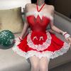 Seductive Lingerie: New Year’s Temptation Sexy Maid Nightgown Set