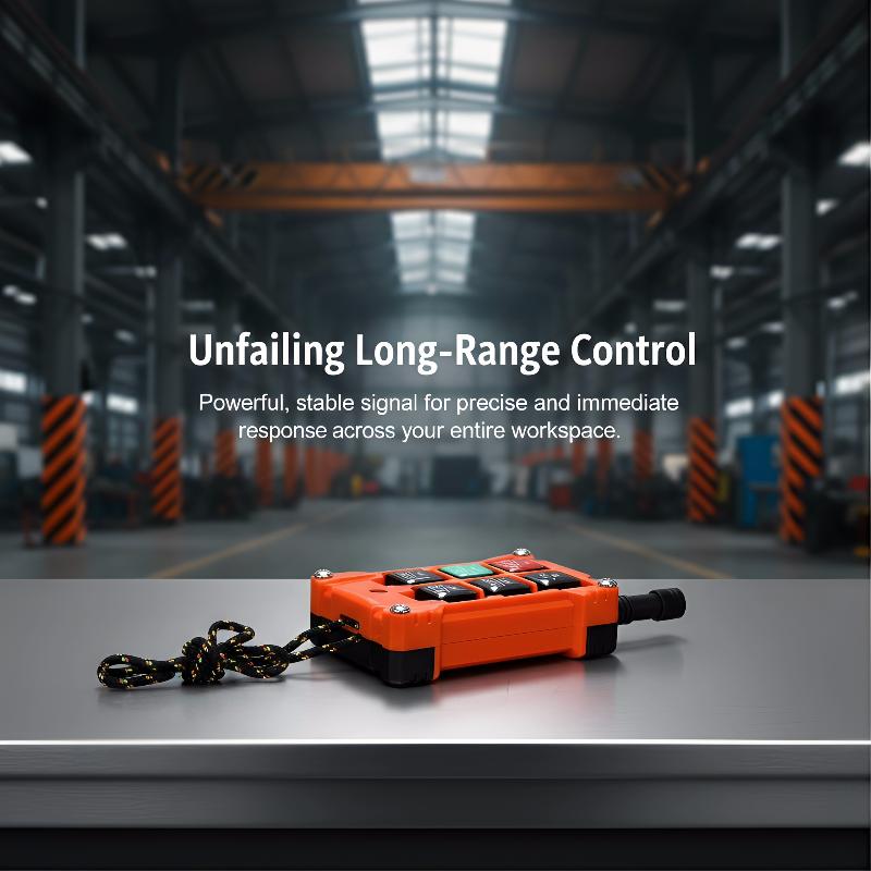 4 Button Key Single Speed Dc 12V-24V Hoist Wireless Industrial Remote Control Ip67 Waterproof Overhead Crane Truck