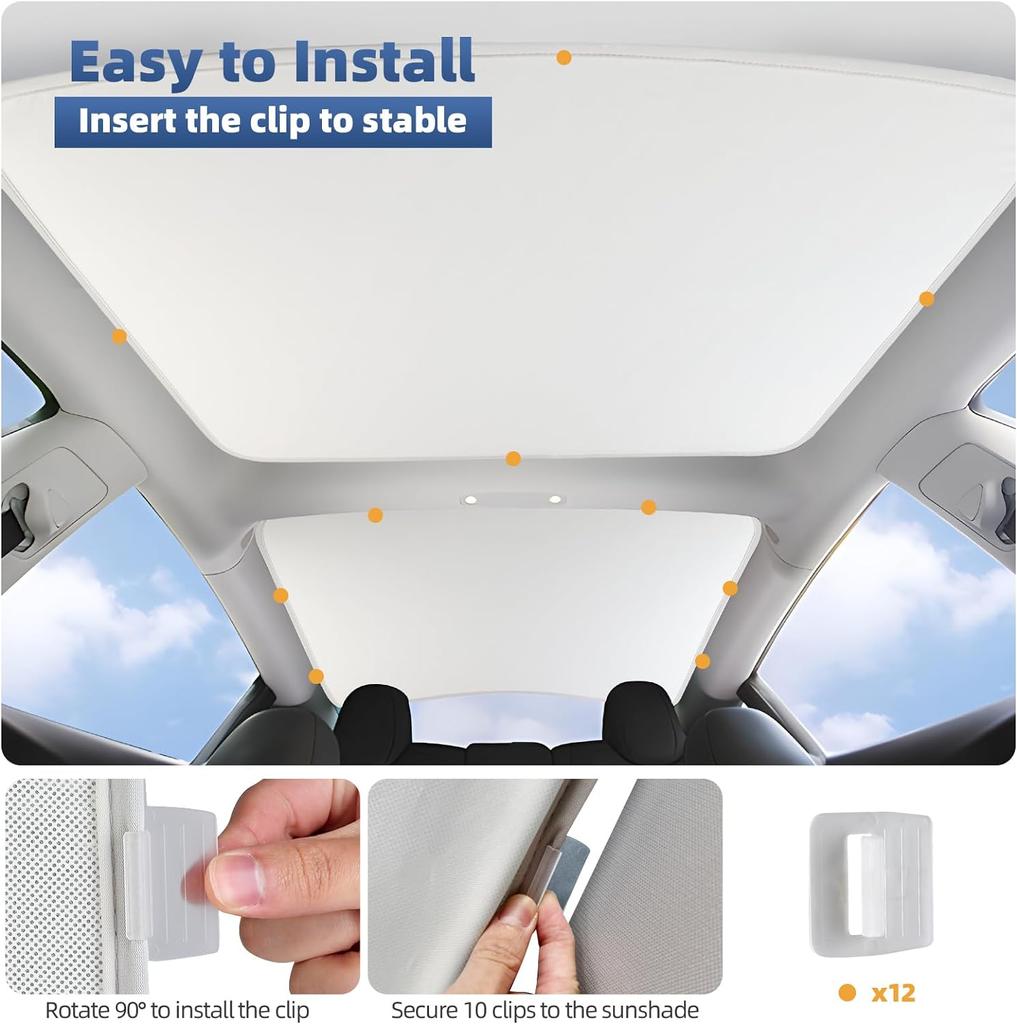 Sunshade Roof for Tesla Model 3 2025 No-Sag Design Roof Sun Shade for Tesla Model 3 Highland Accessories
