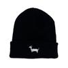 Puppy embroidered wool hat street fashion solid color knitted hat cold hat warm hat pullover hat