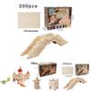 Wooden Early Education Castle Building Blocks For Kids With Natural Finish For Cognitive Development