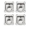 For Marine For BOAT Yacht 4PCS Stainless Steel 304 Reccessed Pull Handle Locking Pull Ring 44X38mm