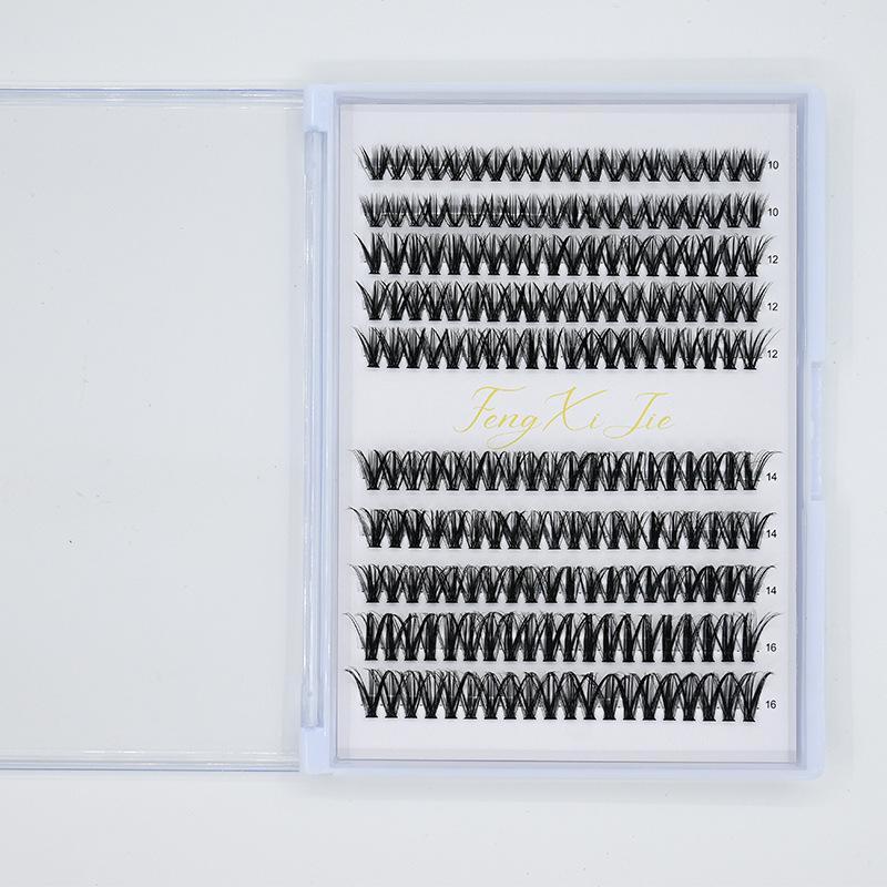 

European and American 30P Hot Melt Fluffy Segmented False Eyelashes чёрный