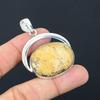 Friendship Day Deal Oval Picture Jasper Gemstone Mother Boho Pendant 925 Silver