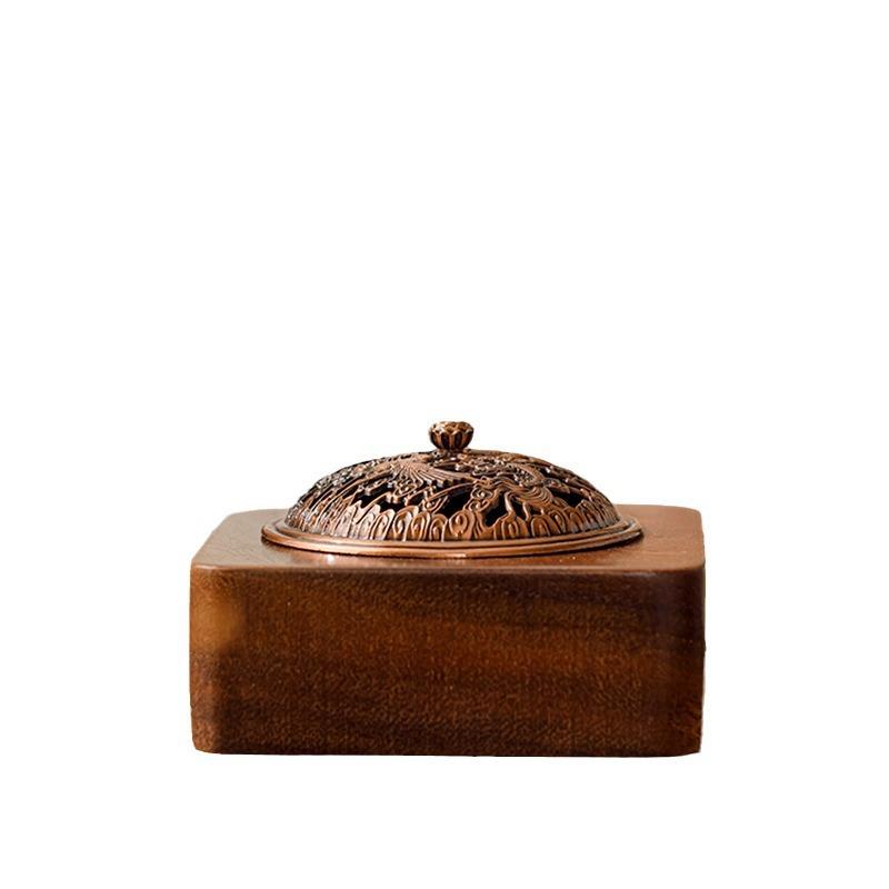 Creative Empty Incense Stick Burner Storage Boxes with Lid Square Shape of Wood Incense Box Home Use Tea Ceremony Incense Burner