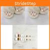 Fashionable J-22 White Mica Toe Nail Applique Collection For Perfect Manicure