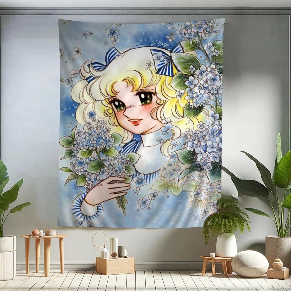 Anime Manga kawaii Candy Anime Colorful Tapestry Wall Hanging Bohemian Wall Tapestries Mandala Wall Hanging Sheets