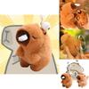 Colorful Capybara Stuffed Animal Key Ring Bag Charm Wag Tail Rodent