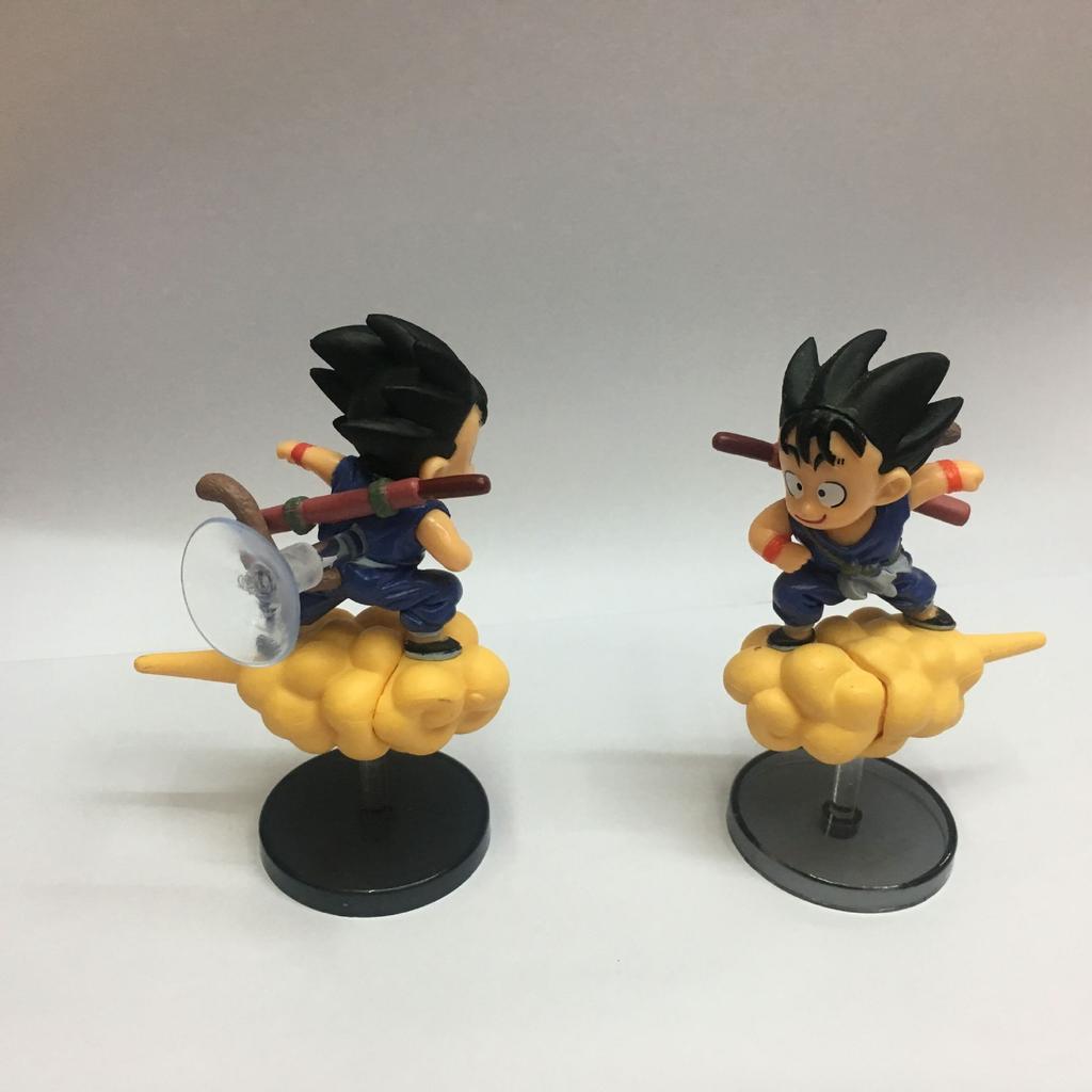 8cm Anime Dragon Ball Cute Childhood Flying Son Goku on Somersault Cloud Goku Creative Model Car Ornaments Doll Decoration Gift