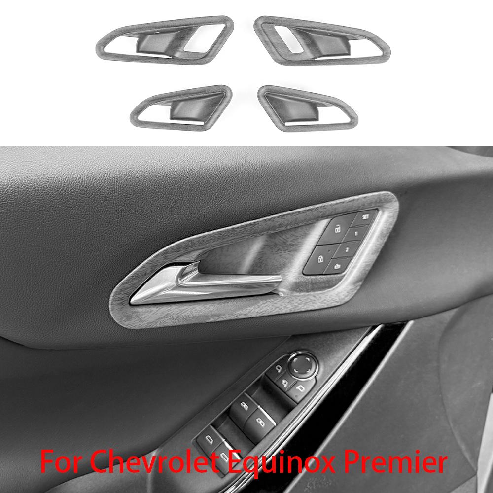 4PCS Red Inner Door Handle Bowl Frame Cover Trim For Chevrolet Equinox LS 2025 2026 Automotive Interior Accessories LHD