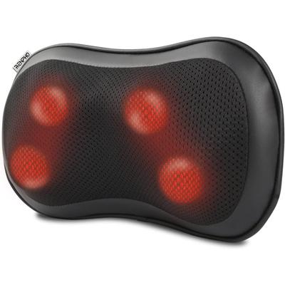 Shiatsu Massager, Massage Pillow with Heat Function, Neck Massager with 3 Speeds, Neck Massage with 4D Rotating Massage Heads, Deep Kneading Massage