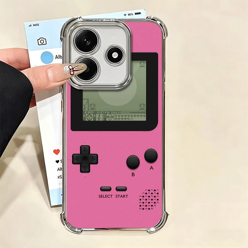 Game Console Trend Pattern Plating Phone Case For Xiaomi Redmi Note 14 15 Pro Plus 13 12 11 11S 11T 10 9S 9 5G Anti-Fall Airabag