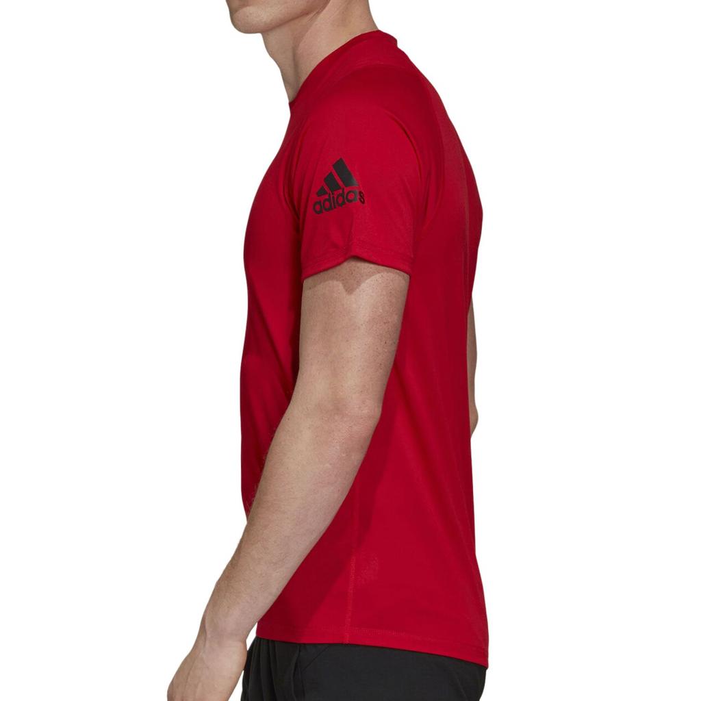 adidas T Shirts Men's Burgundy Crew Neck Moderate Straight Fit FL4620