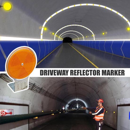 Yansıtıcı Araba Yolu İşaretleyici Çift Taraflı Uyarı İşareti Yüksek Görünürlüklü Metal Şerit Reflektörü Acil Durum İnşaatı İçin